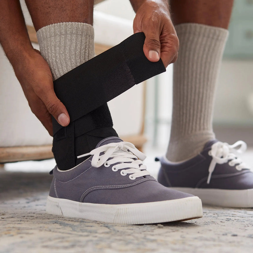 McKesson Low Profile Open Heel Open Toe Ankle Brace, Large - getMovility