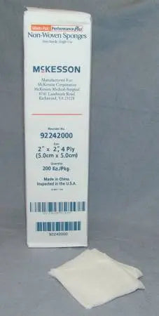 McKesson NonSterile Nonwoven Sponge, 2 x 2 Inch McKesson