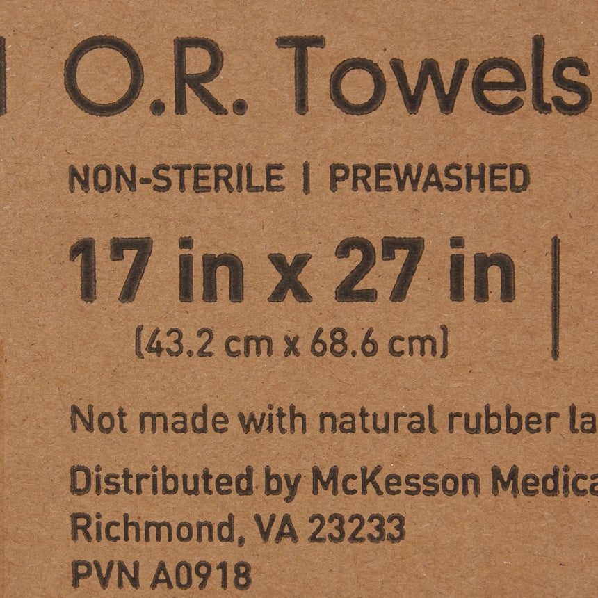 McKesson Nonsterile Blue O.R. Towel, 17 x 27 Inch McKesson