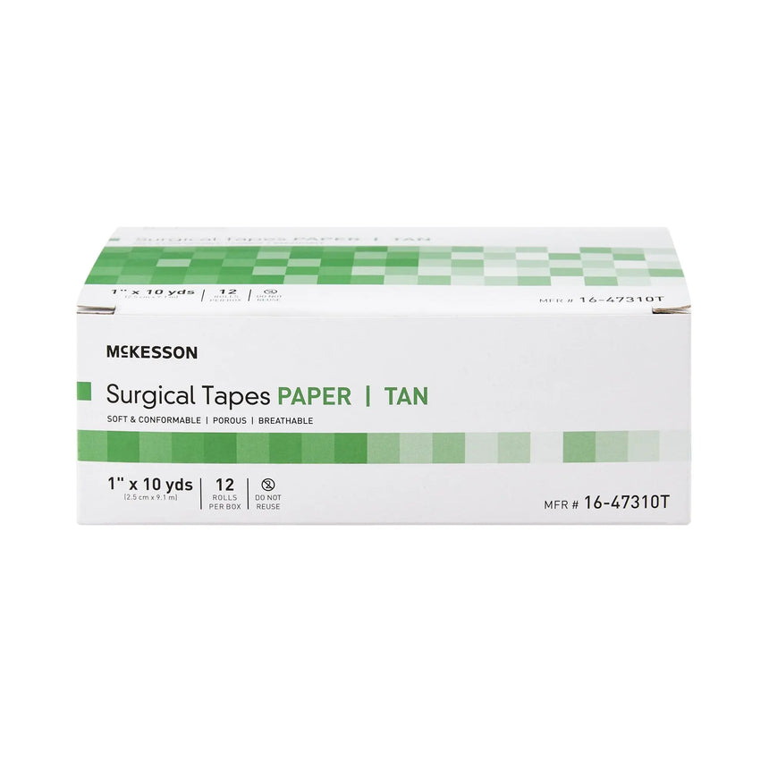 McKesson Paper Medical Tape, 1 Inch x 10 Yard, Tan McKesson