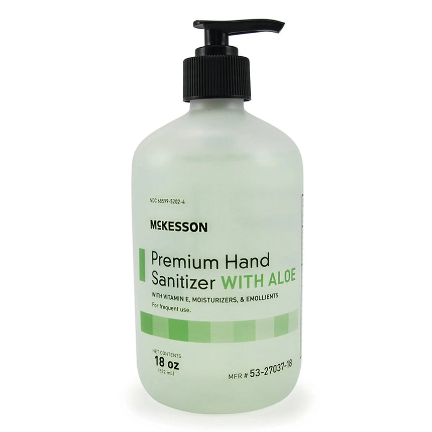 McKesson Premium Hand Sanitizer with Aloe, 18 oz, Gel, Pump Bottle McKesson Premium