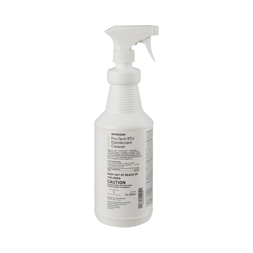 McKesson Pro-Tech Surface Disinfectant Cleaner Alcohol-Based Liquid, Non-Sterile, Floral Scent, 32 oz Bottle McKesson Pro-Tech