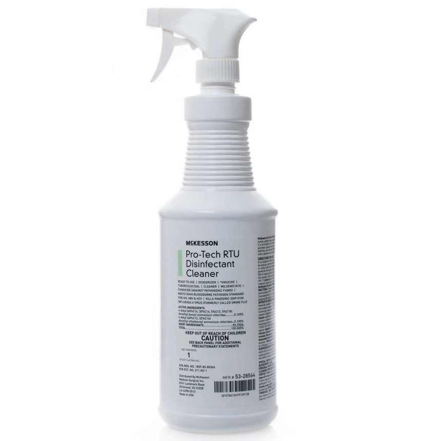 McKesson Pro-Tech Surface Disinfectant Cleaner Alcohol-Based Liquid, Non-Sterile, Floral Scent, 32 oz Bottle McKesson Pro-Tech