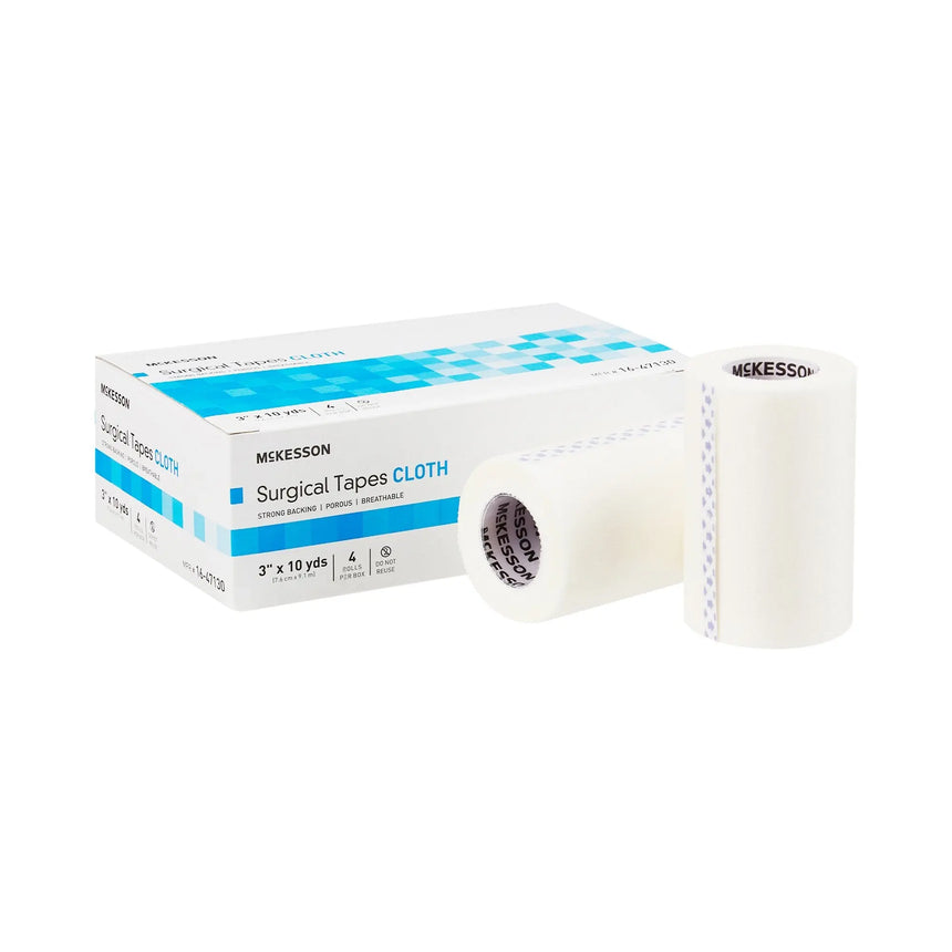 McKesson Silk-Like Cloth Medical Tape, 3 Inch x 10 Yard, White McKesson