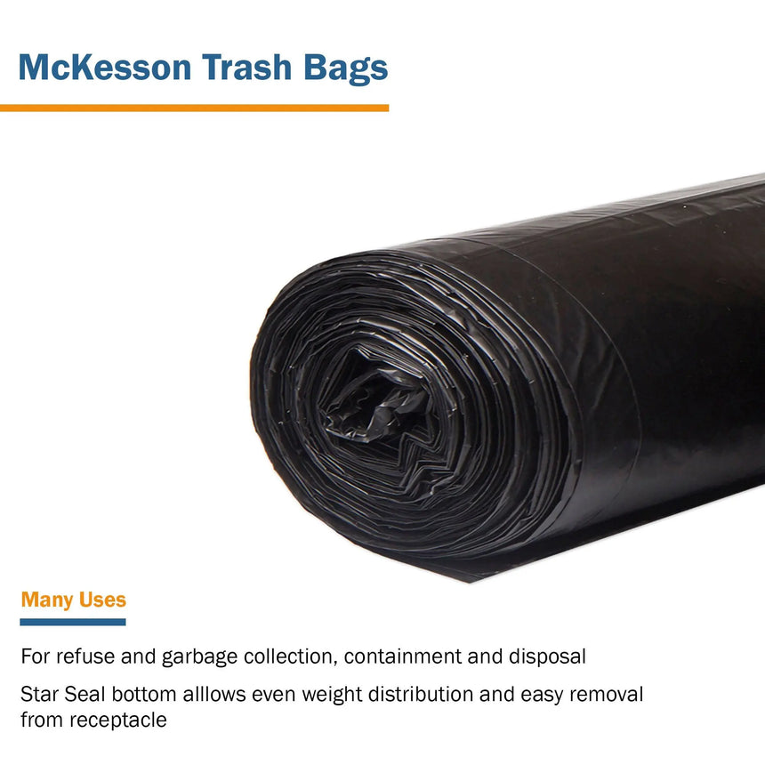 McKesson Super Heavy Duty Trash Bag, Black, 56 gal. McKesson