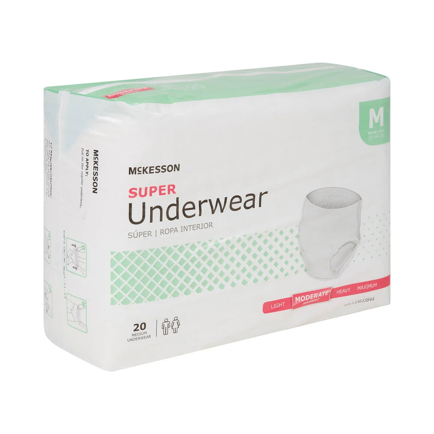 McKesson Super Moderate Absorbent Underwear, Medium McKesson