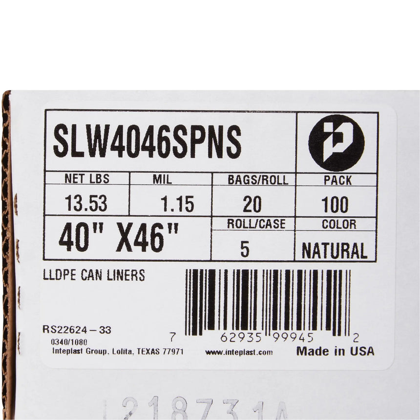 McKesson Super Plus Duty Clear Trash Bag, 45 gal, 1.15 Mil McKesson