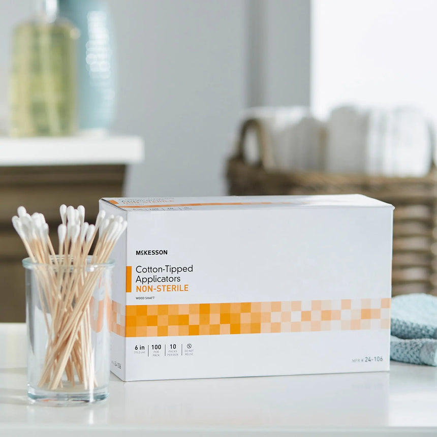 McKesson Swabsticks, Cotton-Tip, Wood Shaft, 6 Inch McKesson