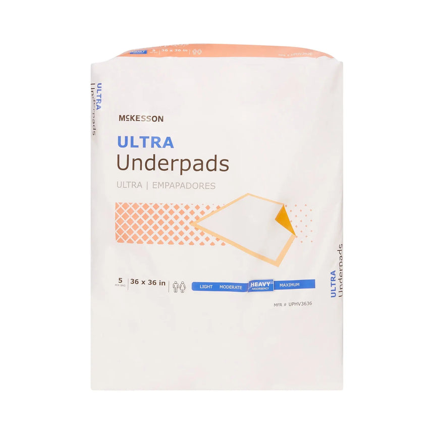 McKesson Ultra Heavy Absorbency Underpad, 36 x 36 Inch McKesson Ultra