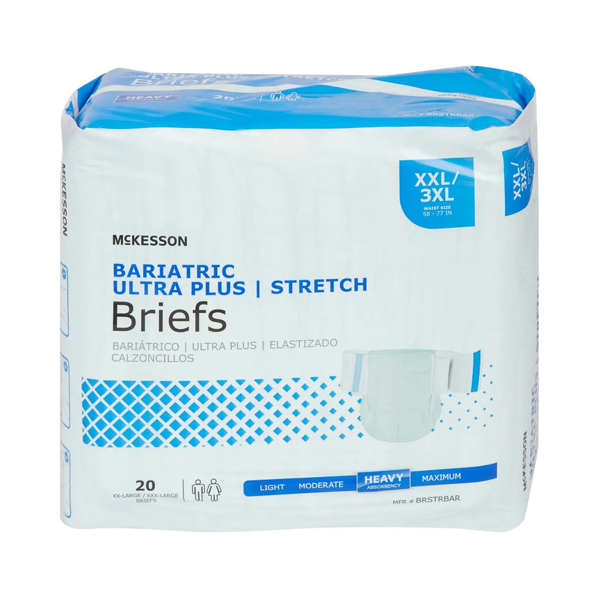 McKesson Ultra Plus Bariatric Incontinence Brief McKesson Ultra Plus Stretch