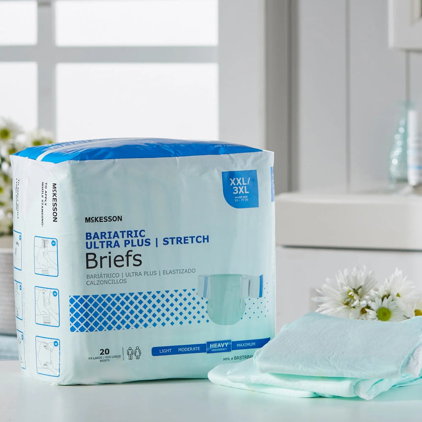 McKesson Ultra Plus Bariatric Incontinence Brief McKesson Ultra Plus Stretch