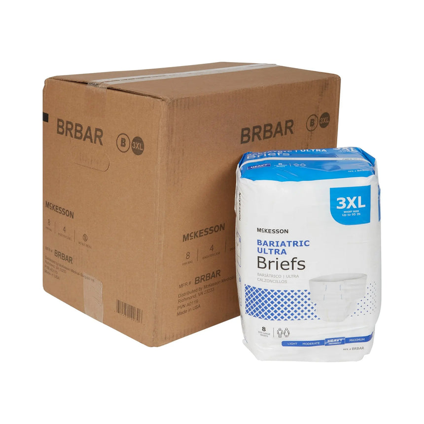 McKesson Ultra Plus Heavy Absorbency Bariatric Incontinence Brief, 3X-Large McKesson Ultra Bariatric