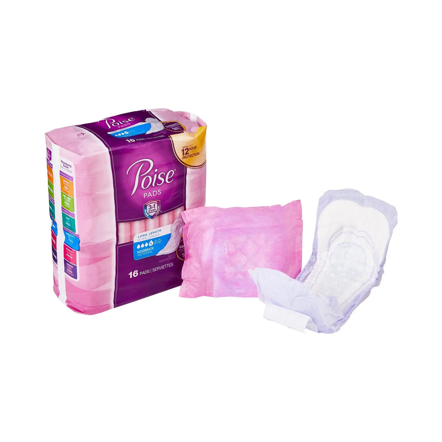 Poise Bladder Control Pads, Adult Women, Moderate Absorbency, Disposable, 12.4" Length - getMovility