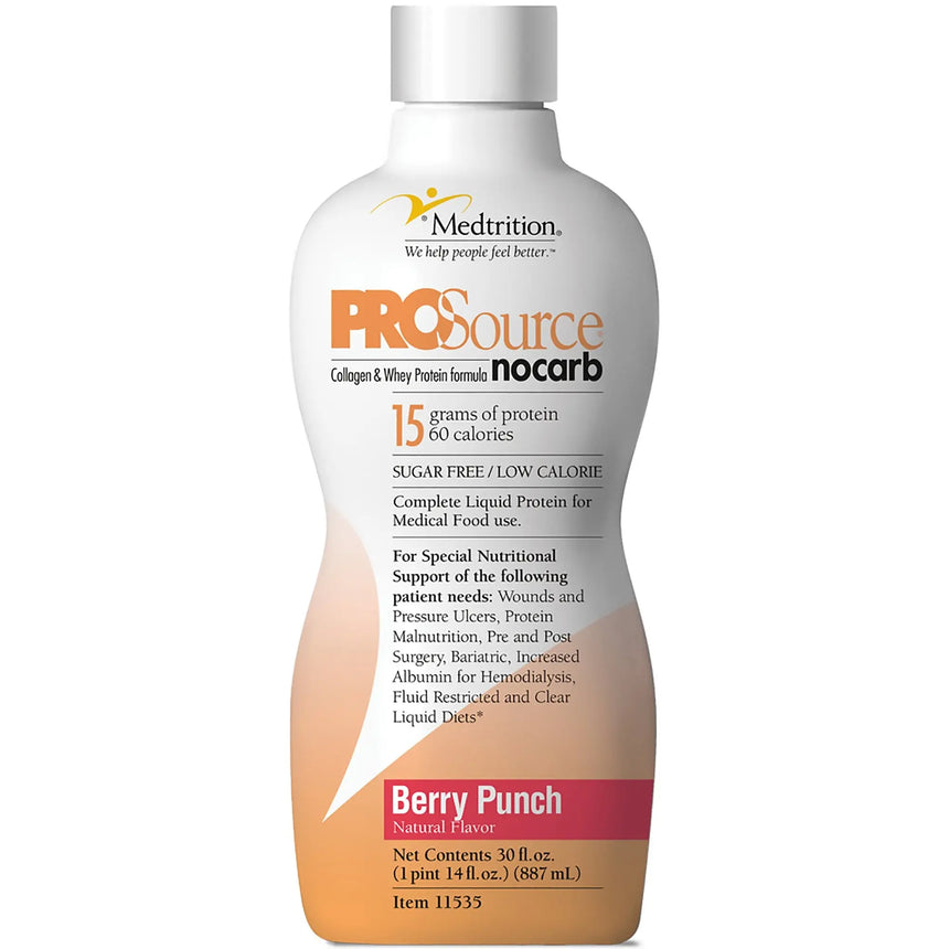 ProSource NoCarb™ Berry Punch Collagen and Whey Protein Formula, 32-ounce Bottle ProSource™ NoCarb