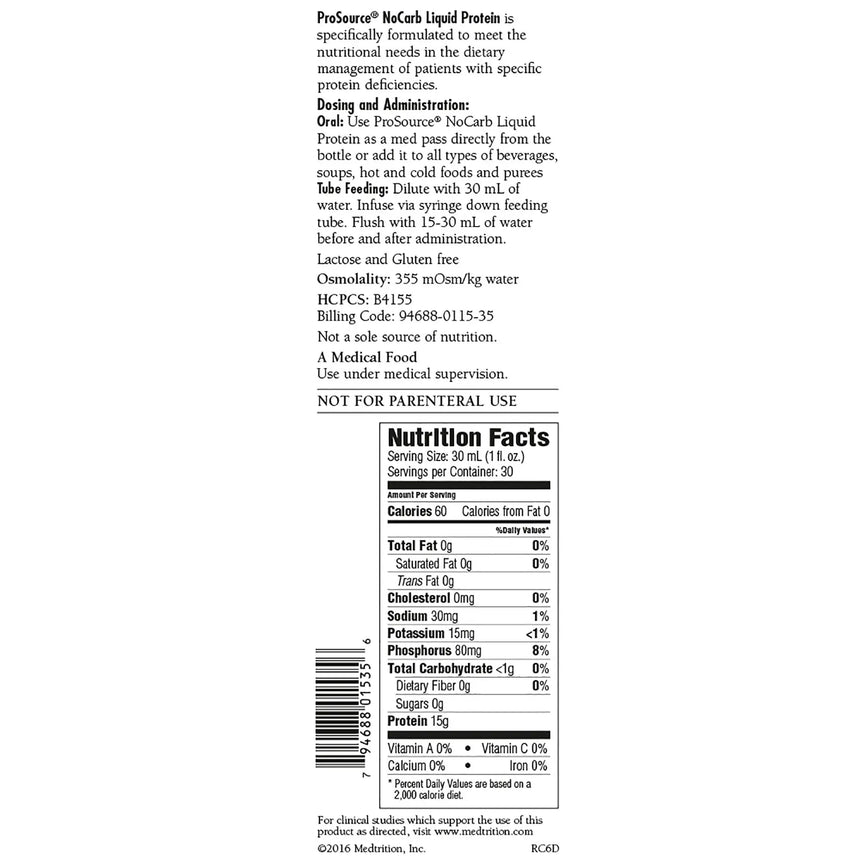 ProSource NoCarb™ Berry Punch Collagen and Whey Protein Formula, 32-ounce Bottle ProSource™ NoCarb