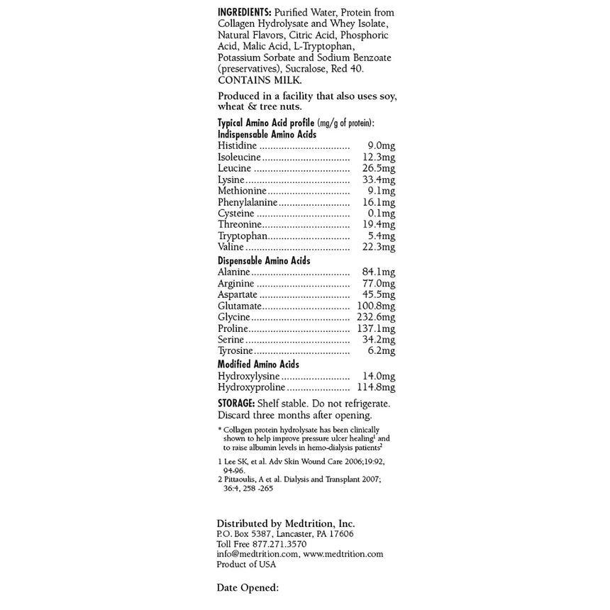 ProSource NoCarb™ Berry Punch Collagen and Whey Protein Formula, 32-ounce Bottle ProSource™ NoCarb