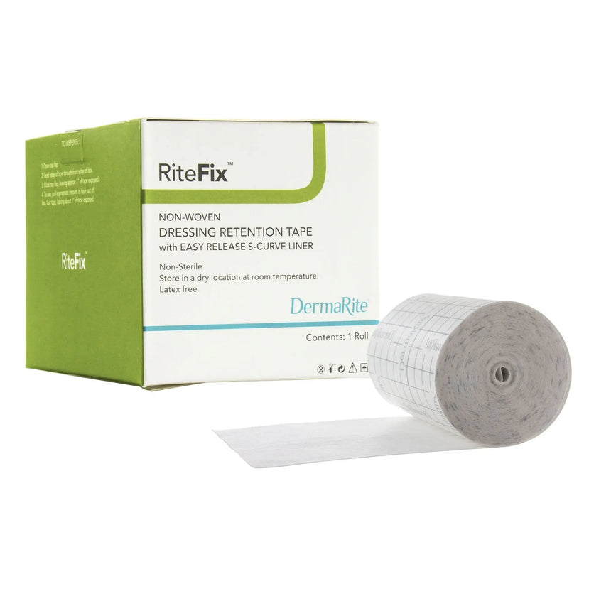 RiteFix™ Nonwoven Dressing Retention Tape, 6 Inch x 11 Yard, White RiteFix™