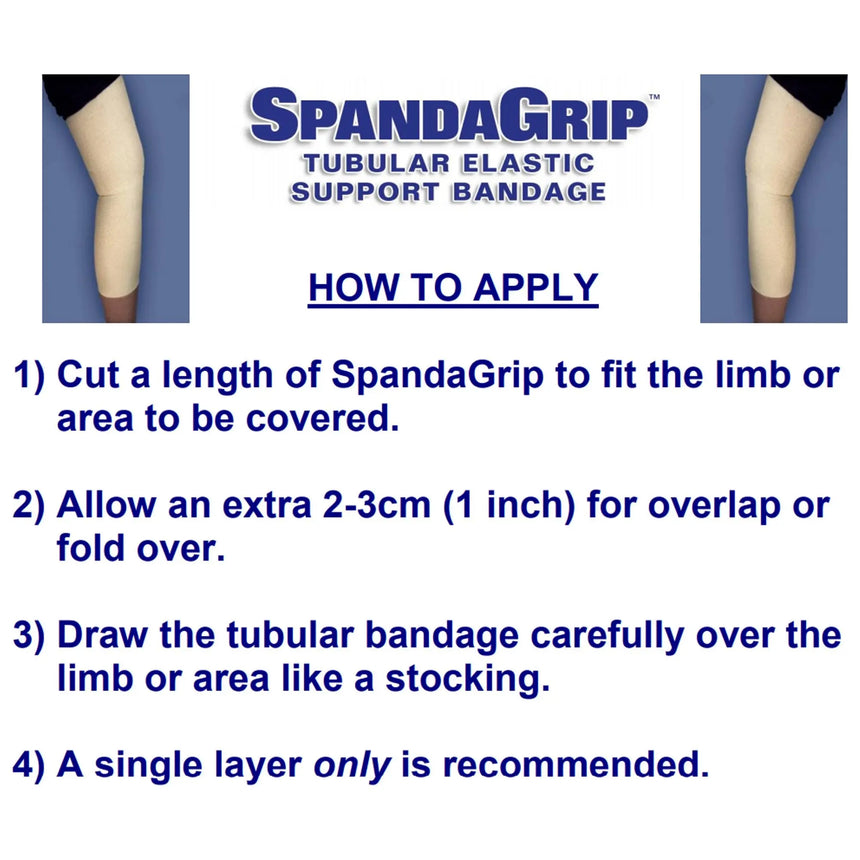SpandaGrip™ Elastic Tubular Support Bandage, 4 Inch x 11 Yard SpandaGrip™