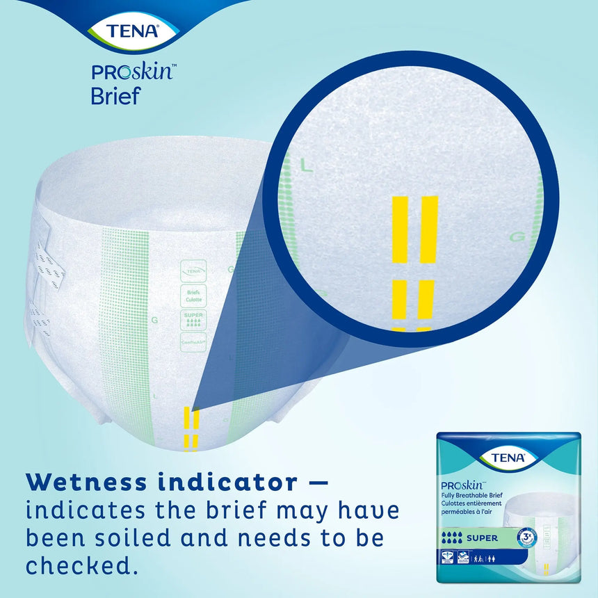 TENA Super Adult Heavy-Absorbent Incontinence Brief, Medium TENA ProSkin™ Super
