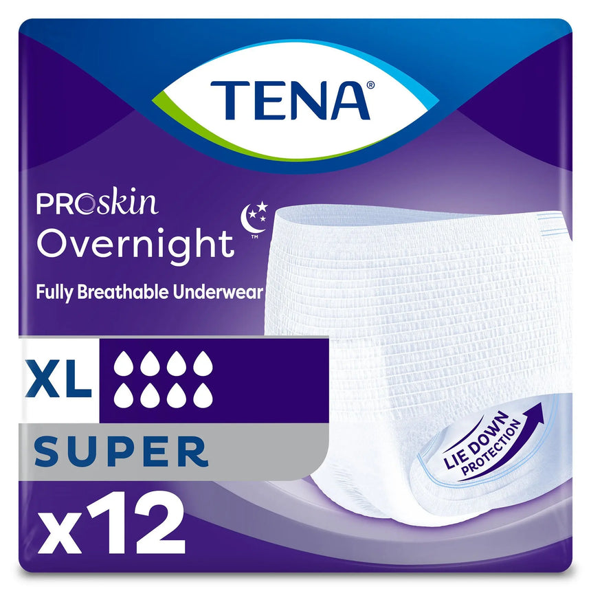 Tena® Overnight Super Absorbent Underwear, Extra Large TENA® ProSkin™ Overnight Super Protective