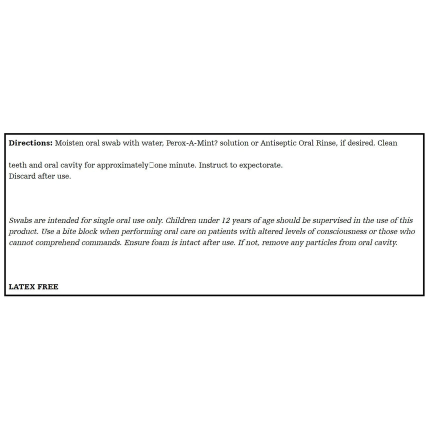 Toothette Plus Oral Swabsticks Foam Tip Untreated, 6" Length, Green Toothette® Plus