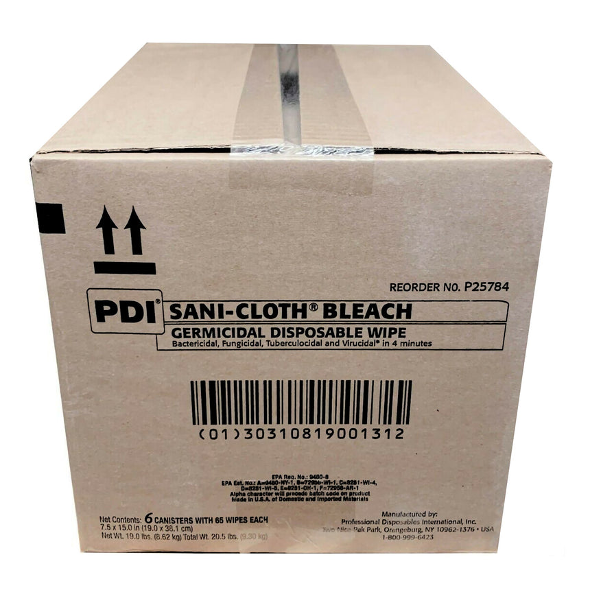 Sani-Cloth® Surface Disinfectant Cleaner, 65 Wipes per Canister Sani-Cloth® Bleach