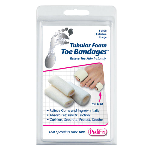 Tubular-Foam Toe Bandage Pk/3