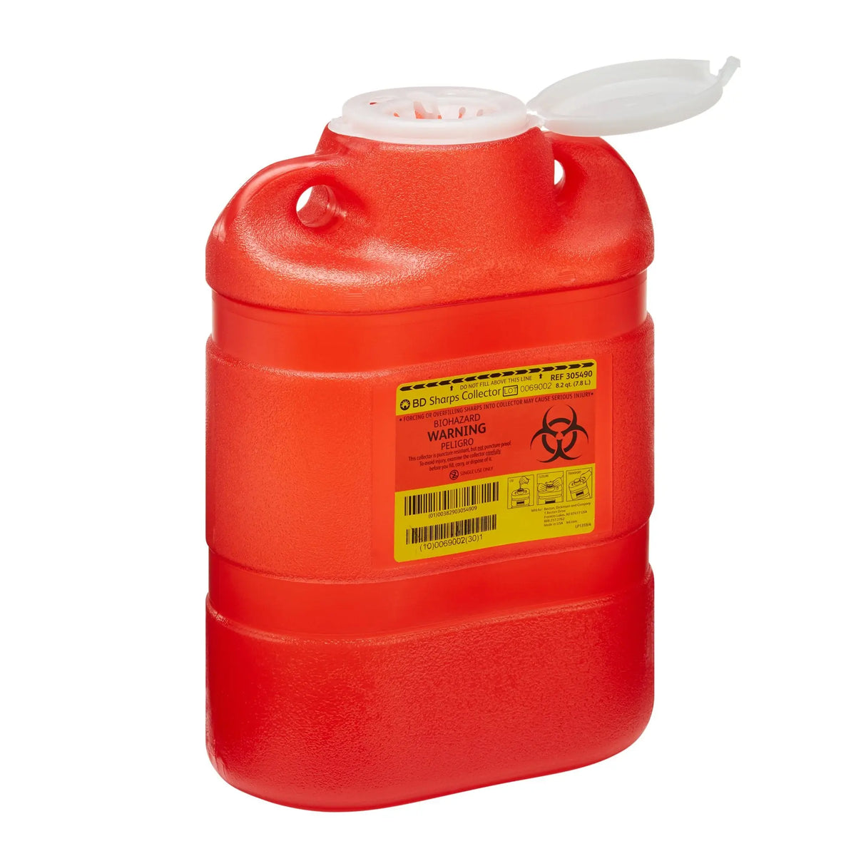 BD Sharps Container, 8.2 Quart, 13-2/5 x 9-2/5 x 5-3/10 Inch BD™