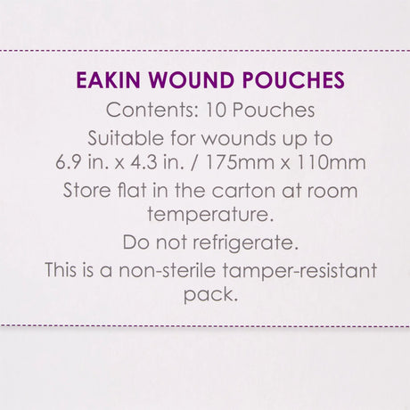 Eakin® Fistula and Wound Drainage Pouch, 4-3/10 x 6-9/10 Inch Eakin®