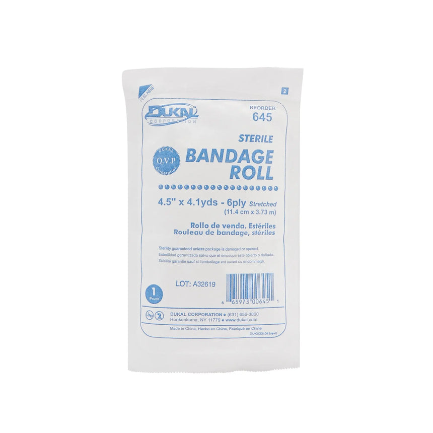 Dukal™ Sterile Fluff Bandage Roll, 4-1/2 Inch x 4-1/10 Yard Dukal™