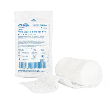 Dukal™ Sterile Antimicrobial Conforming Bandage, 4 Inch x 4-1/10 Yard Dukal™