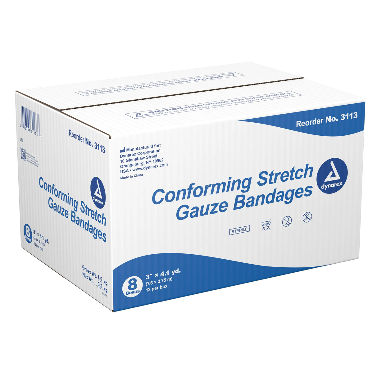 dynarex® Sterile Conforming Bandage, 3 Inch x 4-1/10 Yard Dynarex®