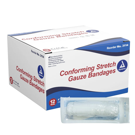 dynarex® Sterile Conforming Bandage, 4 Inch x 4-1/10 Yard Dynarex®