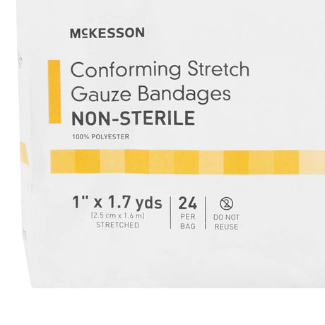 McKesson Nonsterile Conforming Bandage, 1 Inch x 1-7/10 Yard McKesson