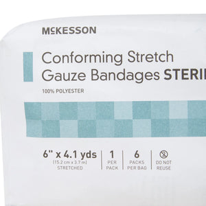 McKesson Sterile Conforming Bandage, 6 Inch x 4-1/10 Yard McKesson
