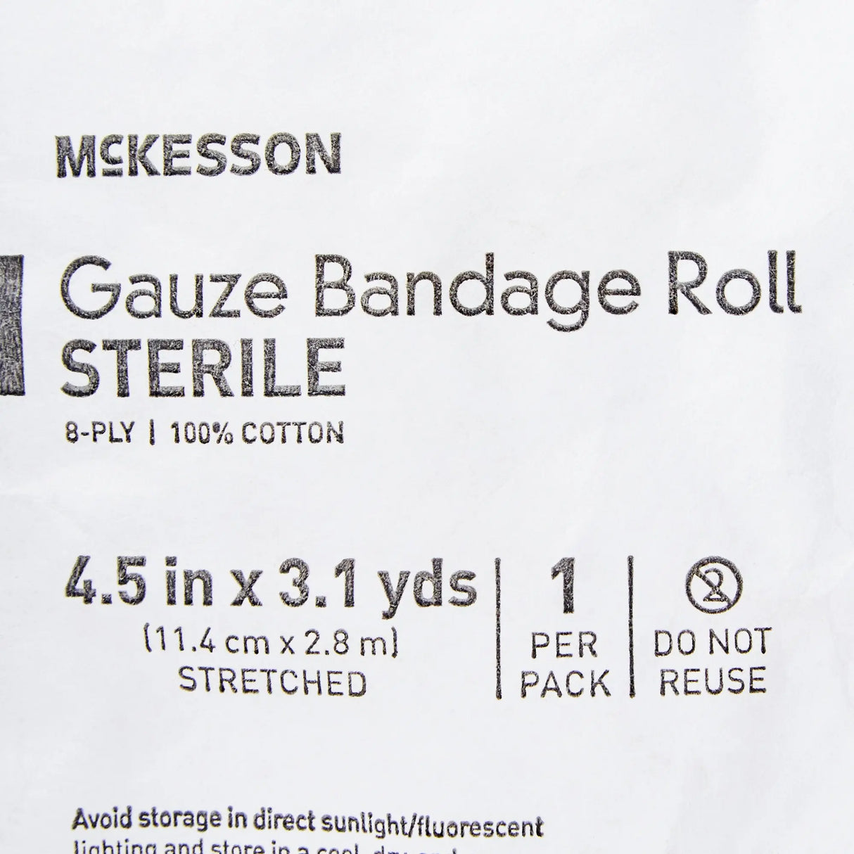 McKesson Sterile Fluff Bandage Roll, 4-1/2 Inch x 3-1/10 Yard McKesson