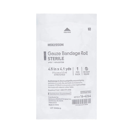 McKesson Sterile Fluff Bandage Roll, 4-1/2 Inch x 4-1/10 Yard McKesson