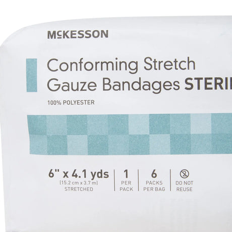 McKesson Sterile Conforming Bandage, 6 Inch x 4-1/10 Yard McKesson