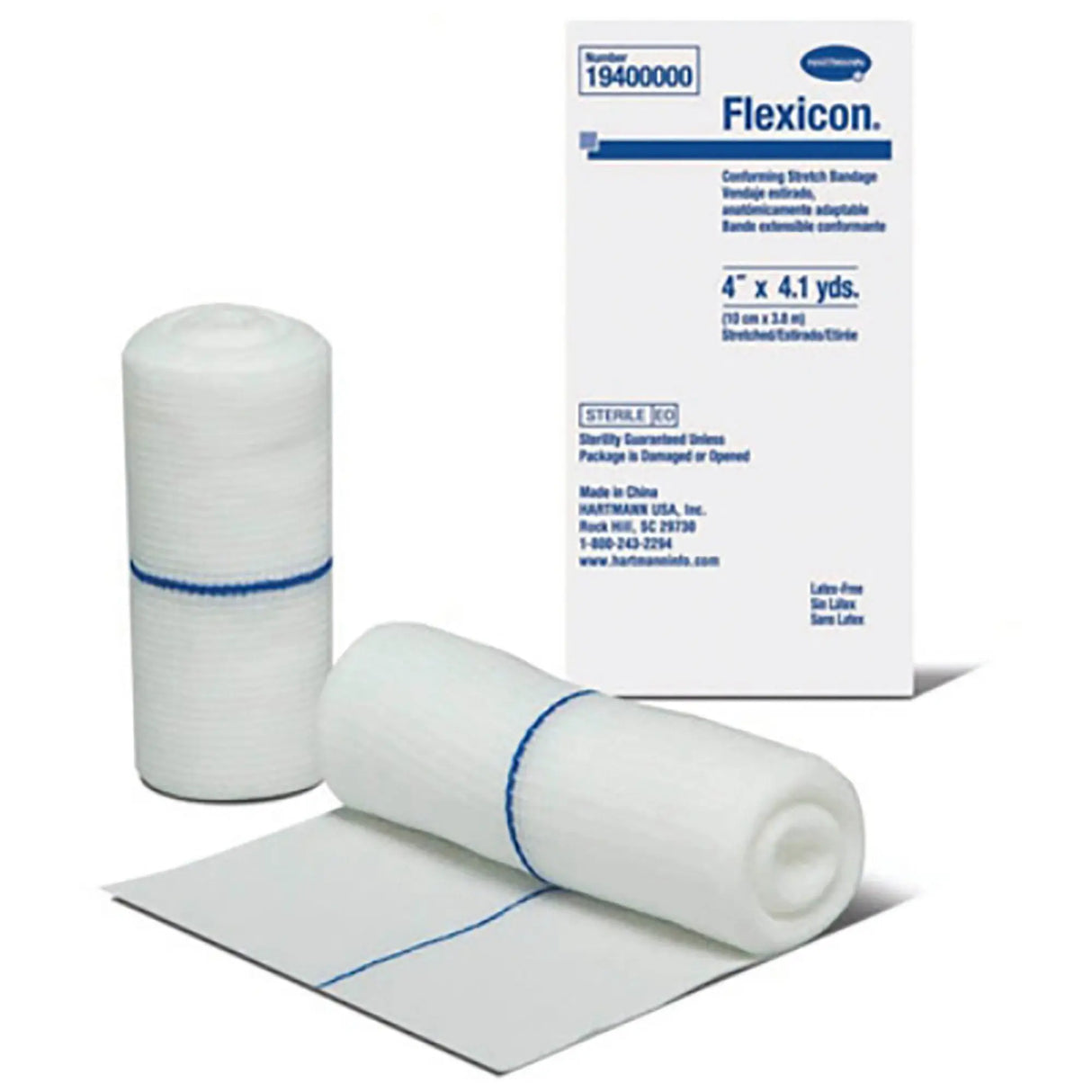 Flexicon® Sterile Conforming Bandage, 4 Inch x 4-1/10 Yard, 1-Ply Flexicon®