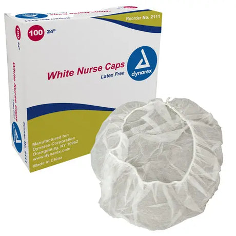 Surgical Caps White 24  Bx/100 Movility LLC- CM