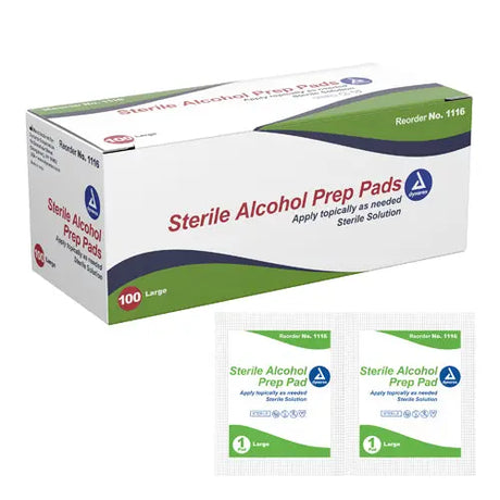 Alcohol Prep Pads Large Bx/100 Sterile Movility LLC- CM