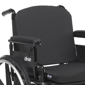 Black wheelchair with 'drive' branding on a white background
