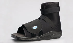 Slimline Cast Boot Black Square-Toe Adult Large