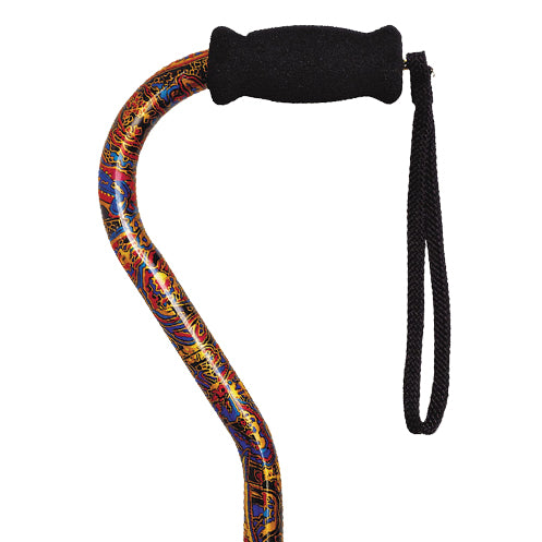 Offset Handle Aluminum Cane Color Paisley