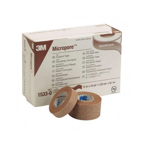 3M™ Micropore™ Paper Medical Tape, 1/2 Inch x 10 Yard, Tan 3M™ Micropore™