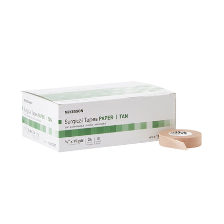 McKesson Paper Medical Tape, 1/2 Inch x 10 Yard, Tan McKesson