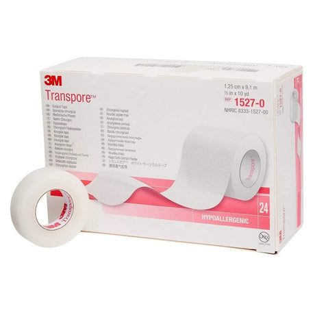 3M™ Transpore™ Plastic Medical Tape, 1/2 Inch x 10 Yard, Transparent 3M™ Transpore™