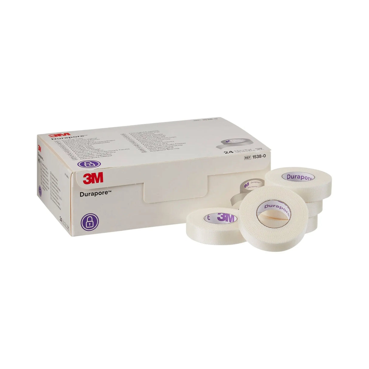 3M™ Durapore™ Silk-Like Cloth Medical Tape, 1/2 Inch x 10 Yard, White 3M™ Durapore™