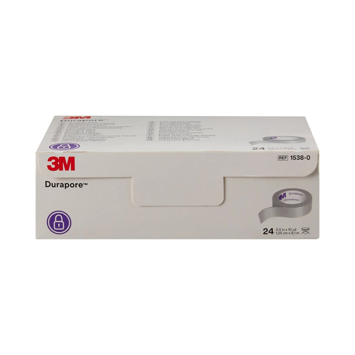 3M™ Durapore™ Silk-Like Cloth Medical Tape, 1/2 Inch x 10 Yard, White 3M™ Durapore™