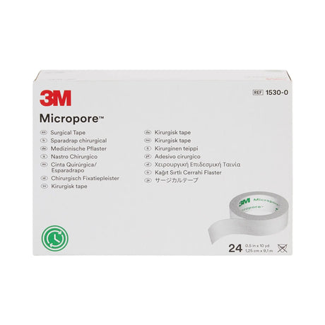 3M™ Micropore™ Paper Medical Tape, 1/2 Inch x 10 Yard, White 3M™ Micropore™